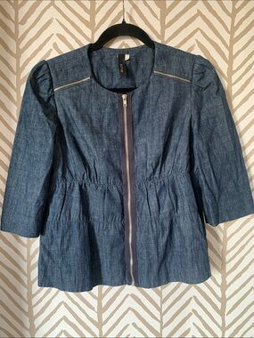 Denim Zip-Front Women’s Top/ Jacket - Blue